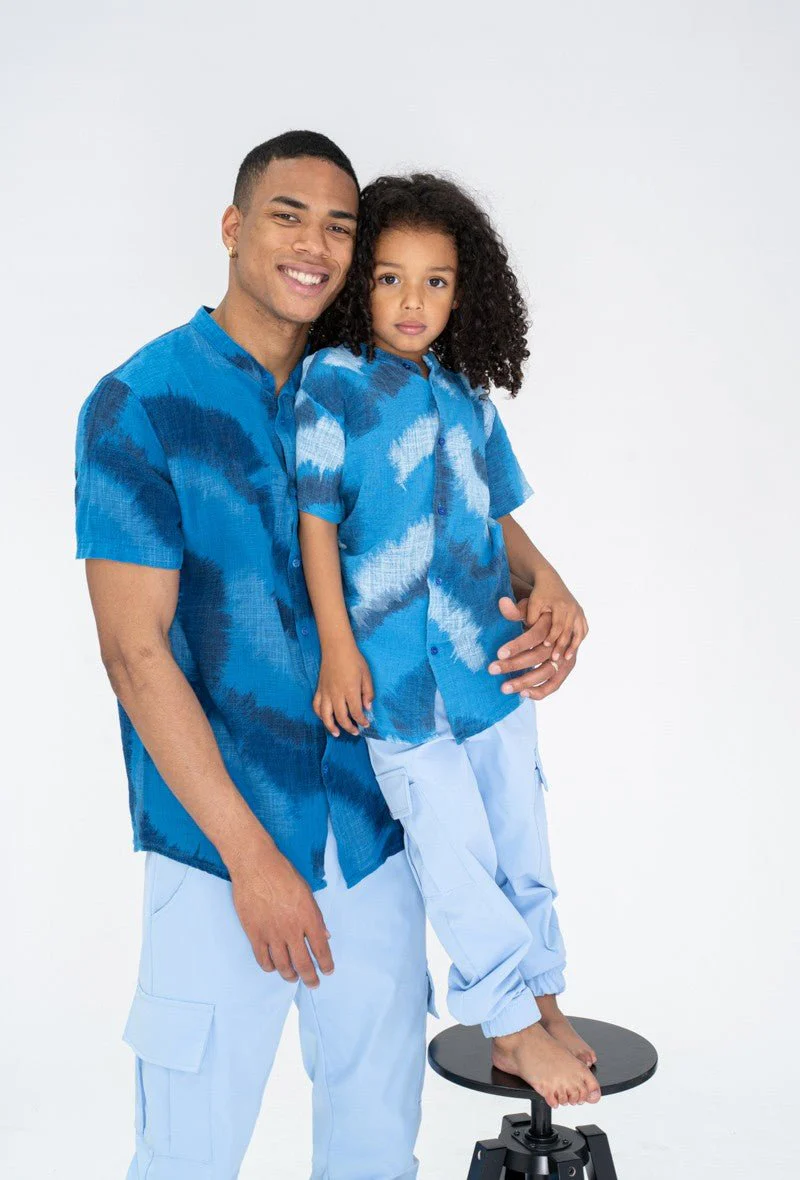 Chemise enfant manches courtes à motifs peinture - Image 7