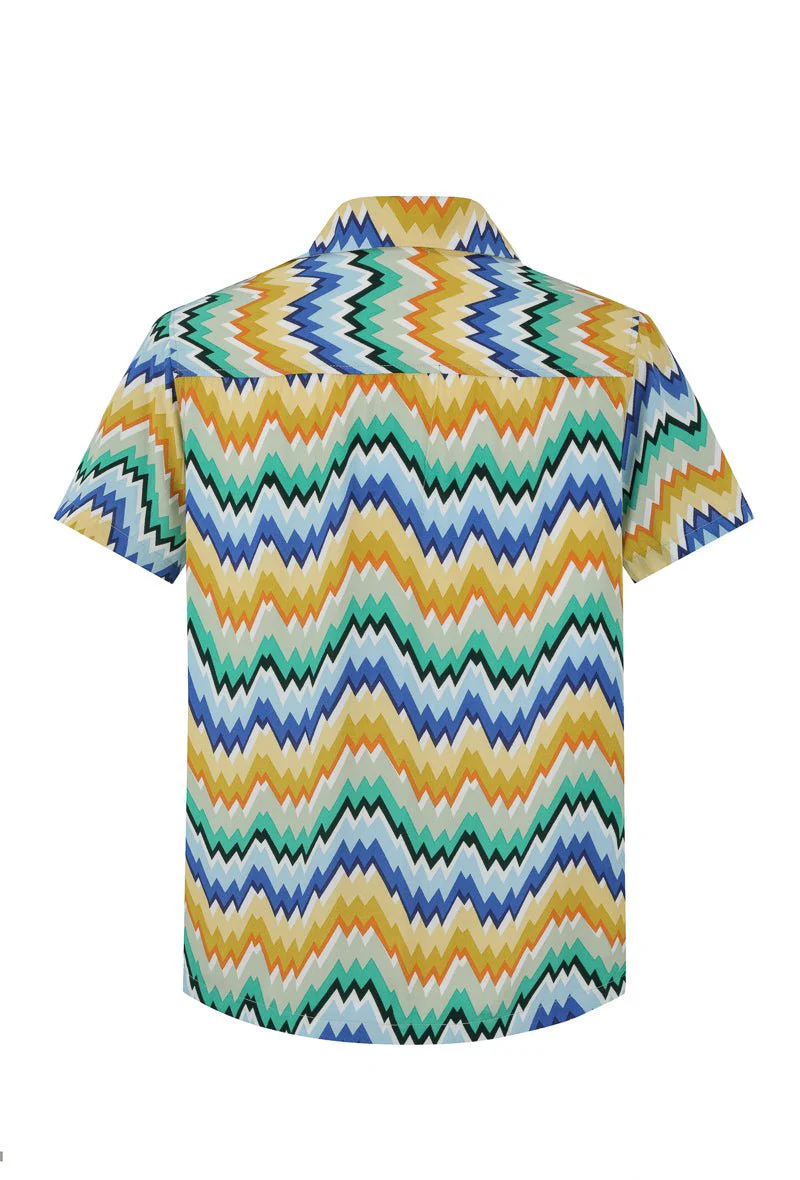 Chemise manches courtes à motifs abstrait - Image 2