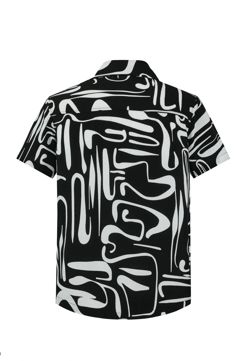 Chemise manches courtes à motifs abstrait - Image 2
