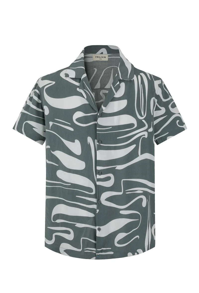 Chemise manches courtes à motifs abstrait - Image 5