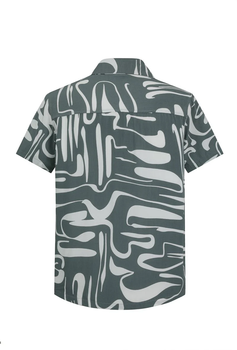 Chemise manches courtes à motifs abstrait - Image 6