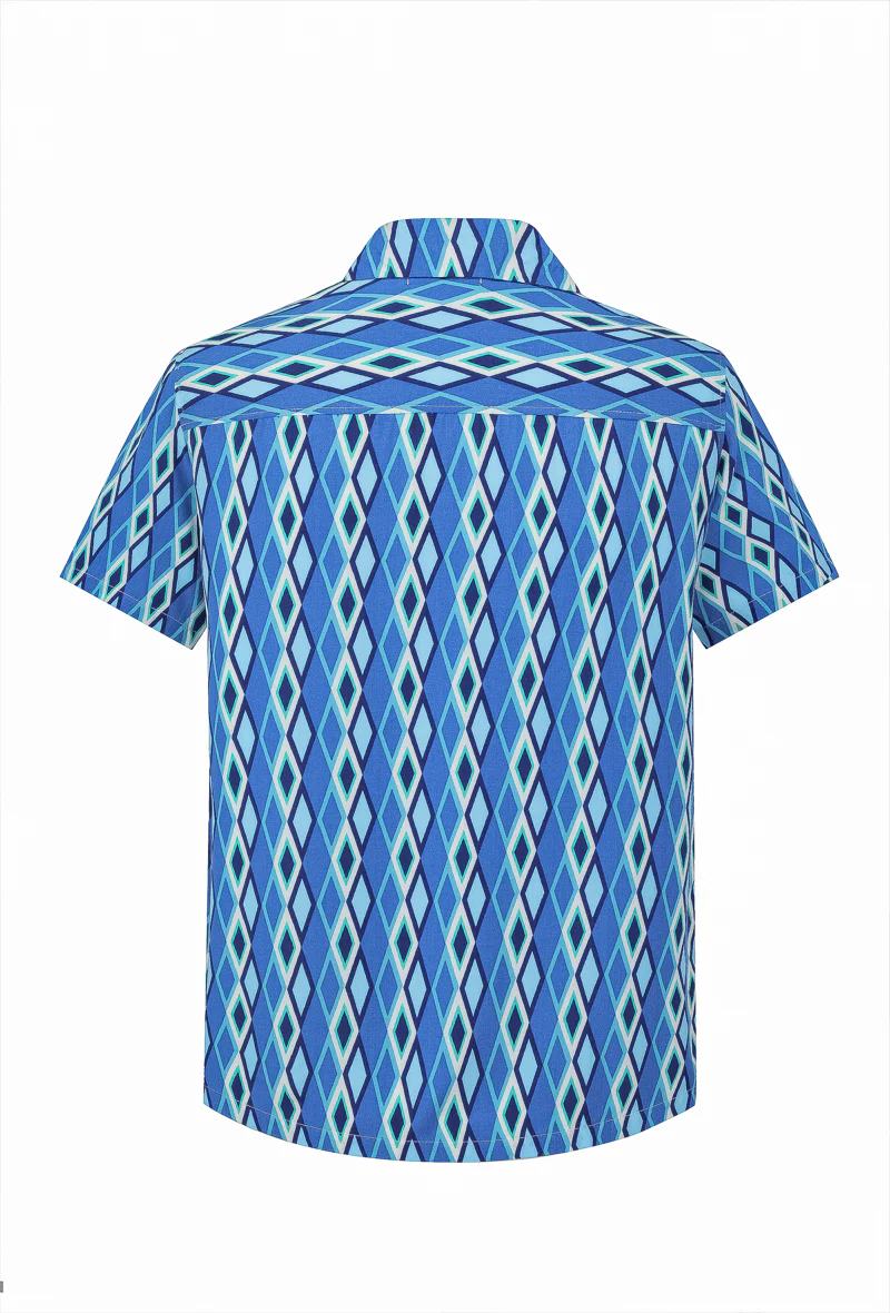 Chemise manches courtes à motifs géométrique - Image 10