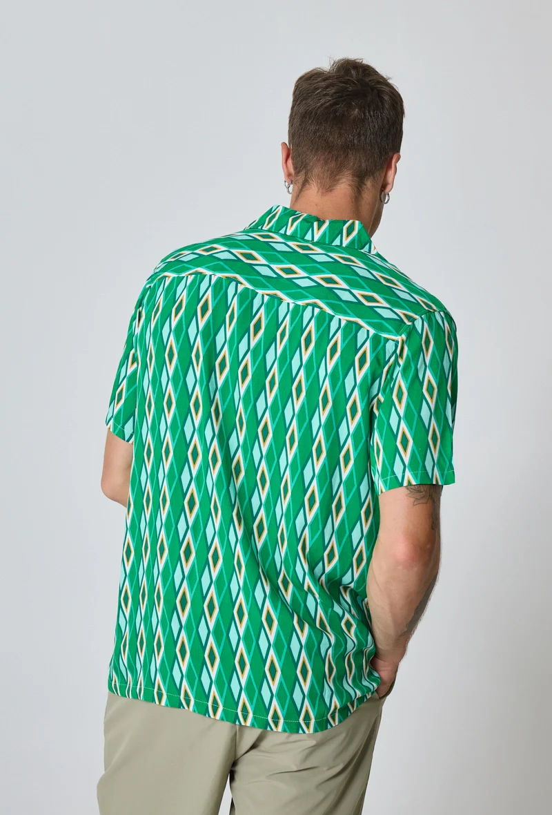 Chemise manches courtes à motifs géométrique - Image 5
