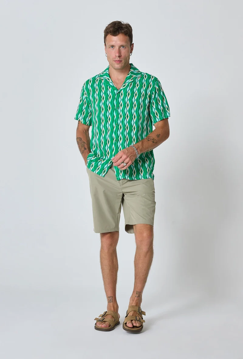 Chemise manches courtes à motifs géométrique - Image 6