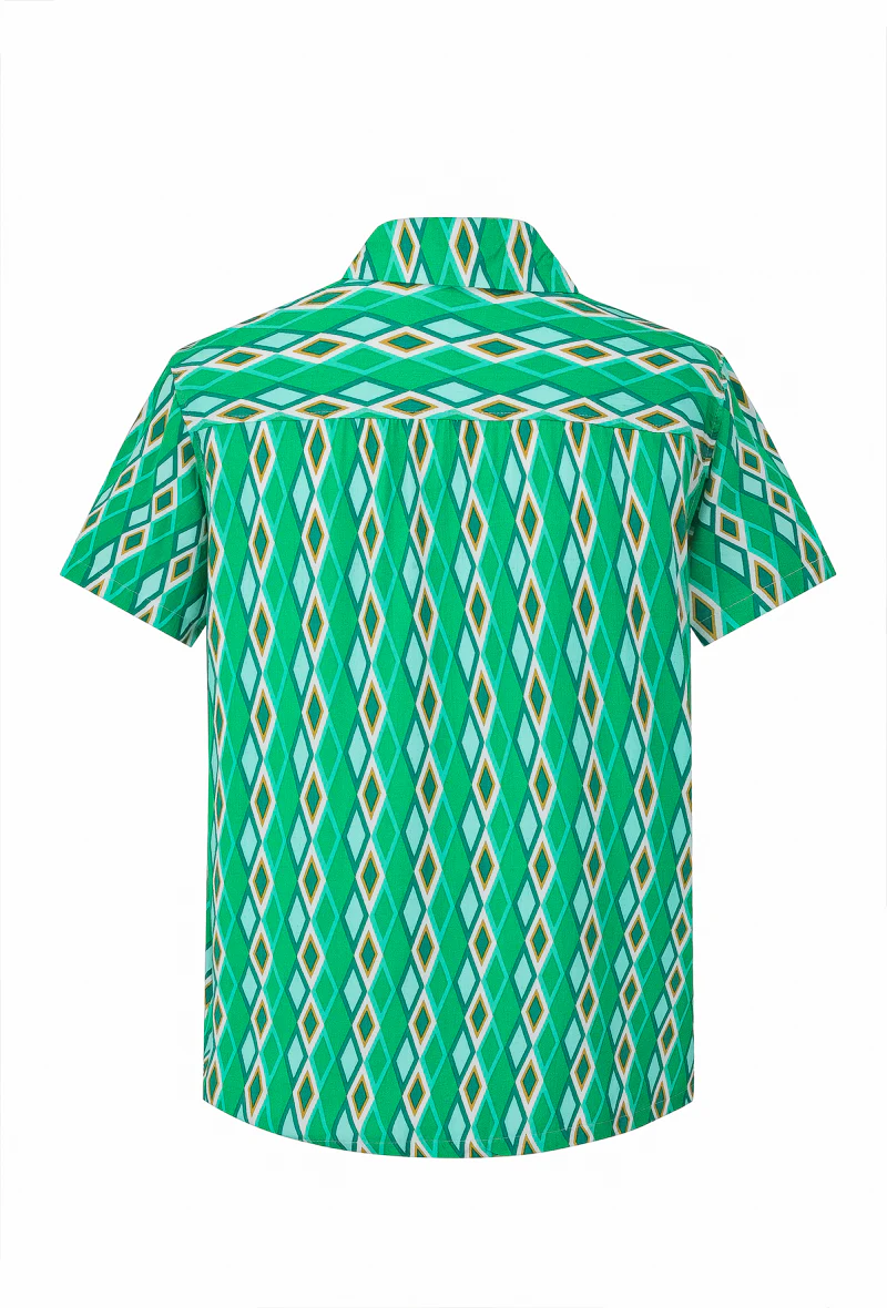 Chemise manches courtes à motifs géométrique - Image 8