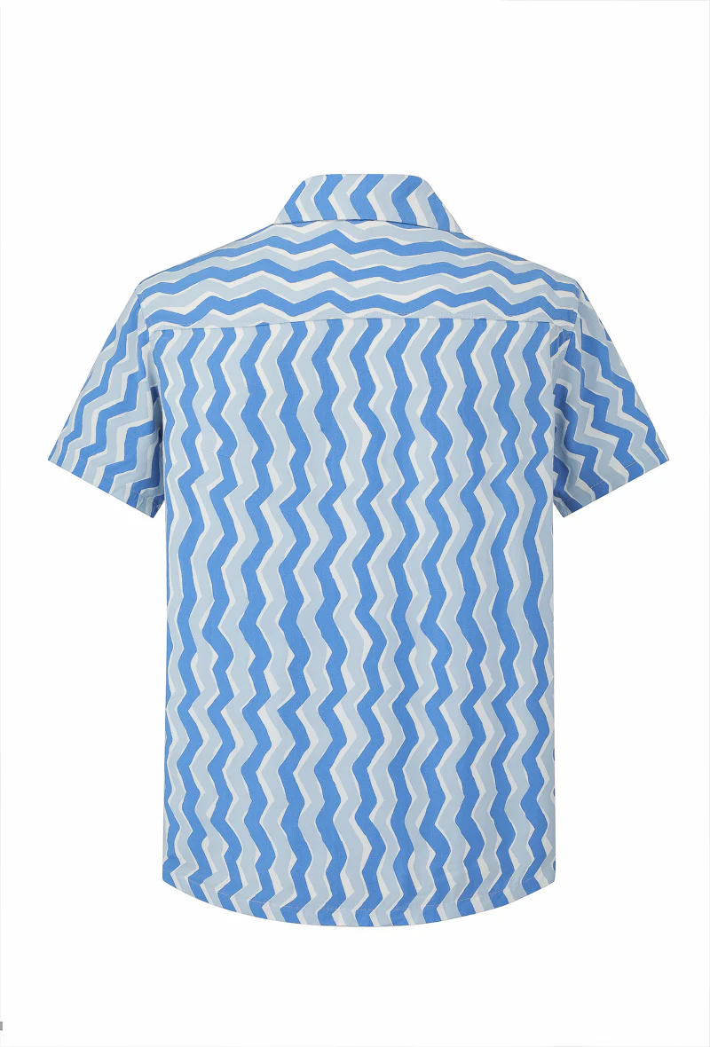 Chemise manches courtes à motifs géométrique - Image 2