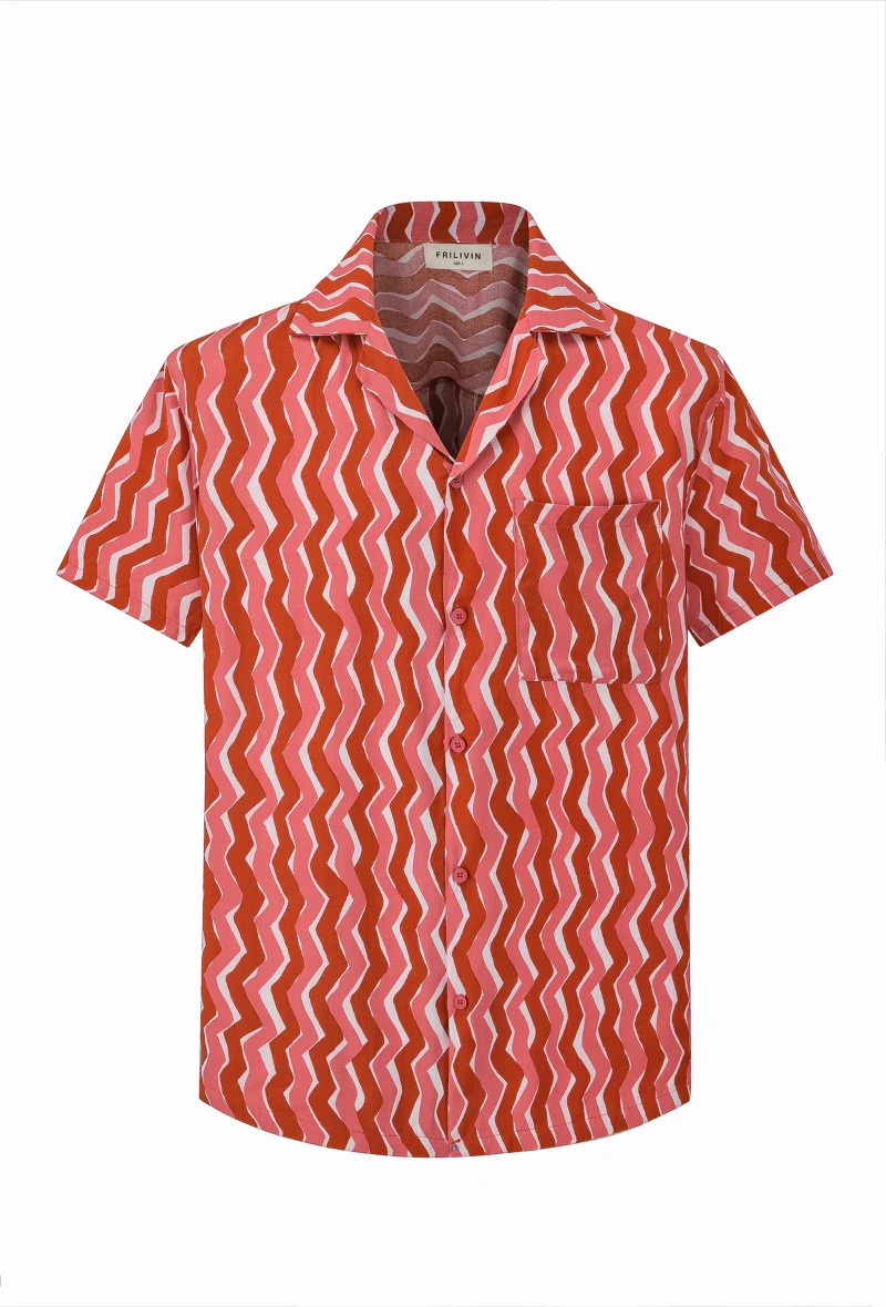 Chemise manches courtes à motifs géométrique - Image 3