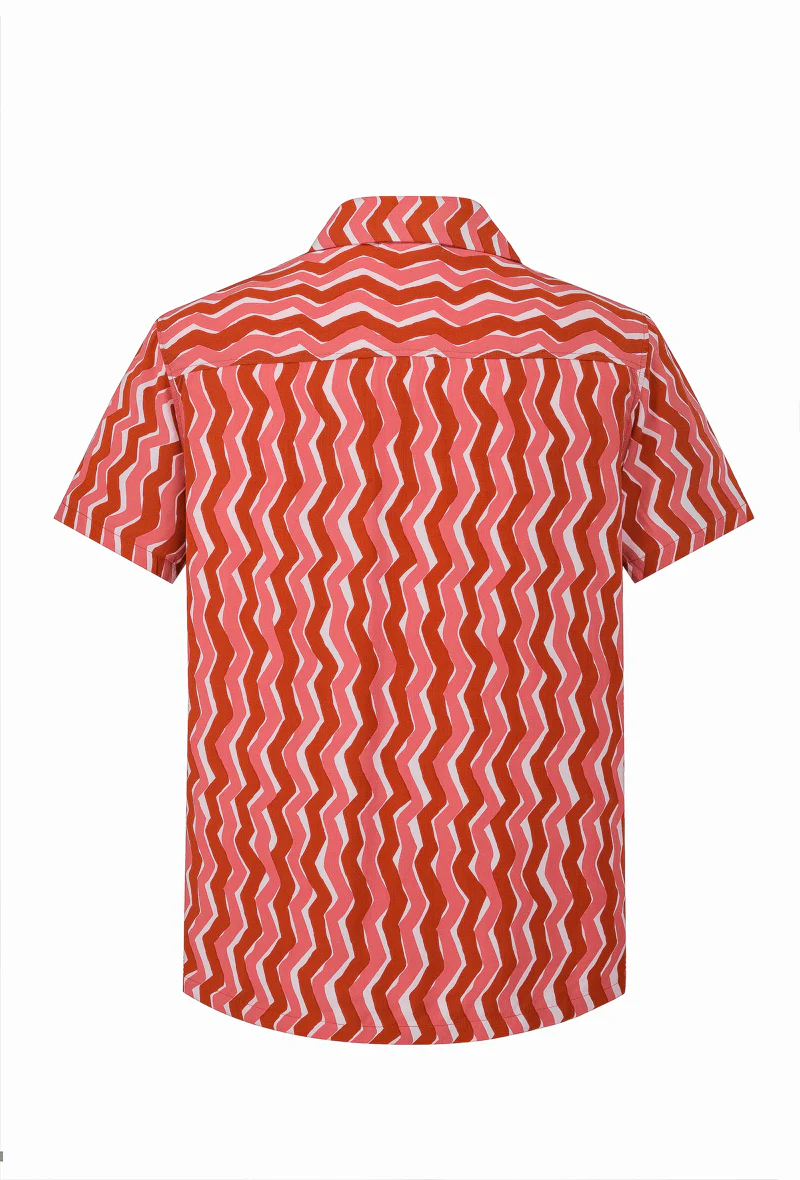 Chemise manches courtes à motifs géométrique - Image 4