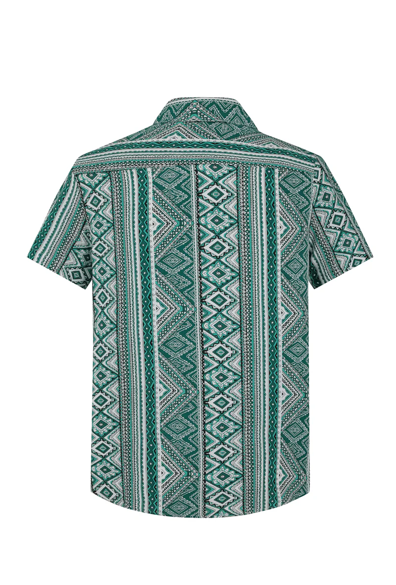 Chemise manches courtes à motifs géométrique - Image 2