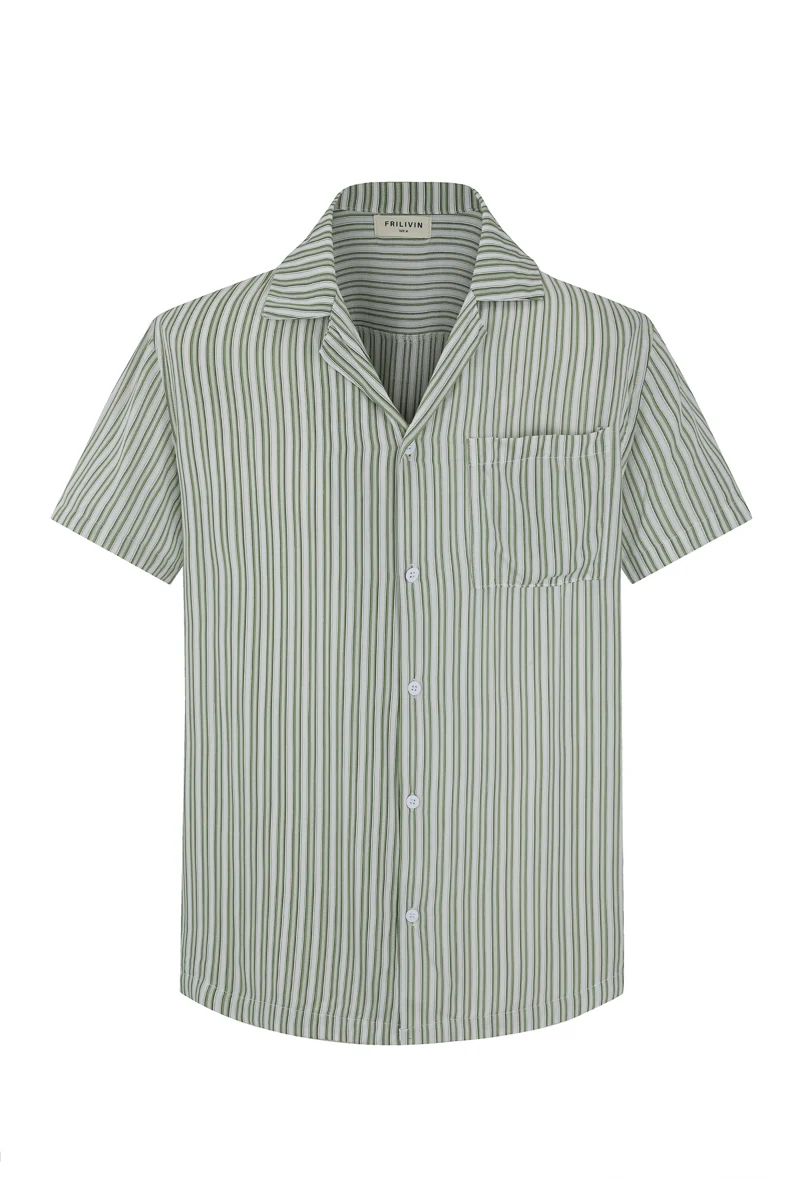 Chemise manches courtes rayée - Image 4