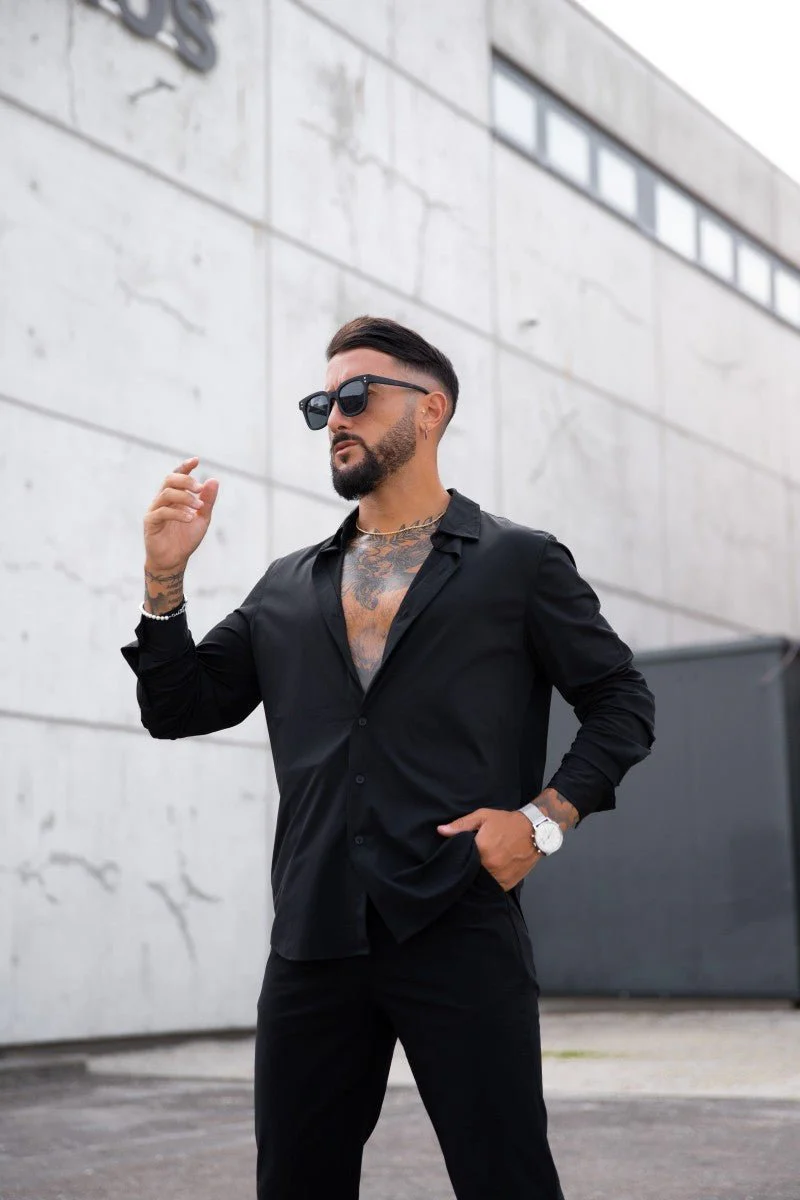 Chemise à manche longues boutonnée pour homme - Image 7