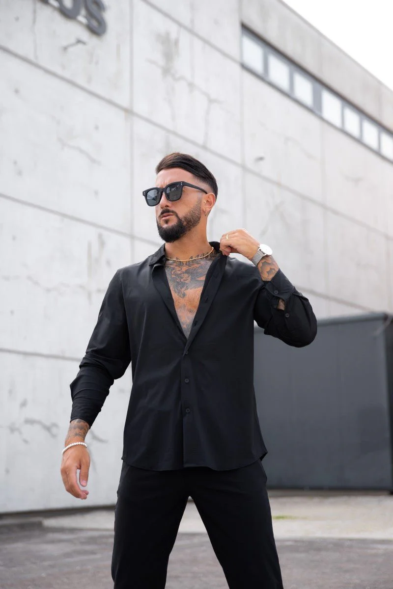 Chemise à manche longues boutonnée pour homme - Image 9