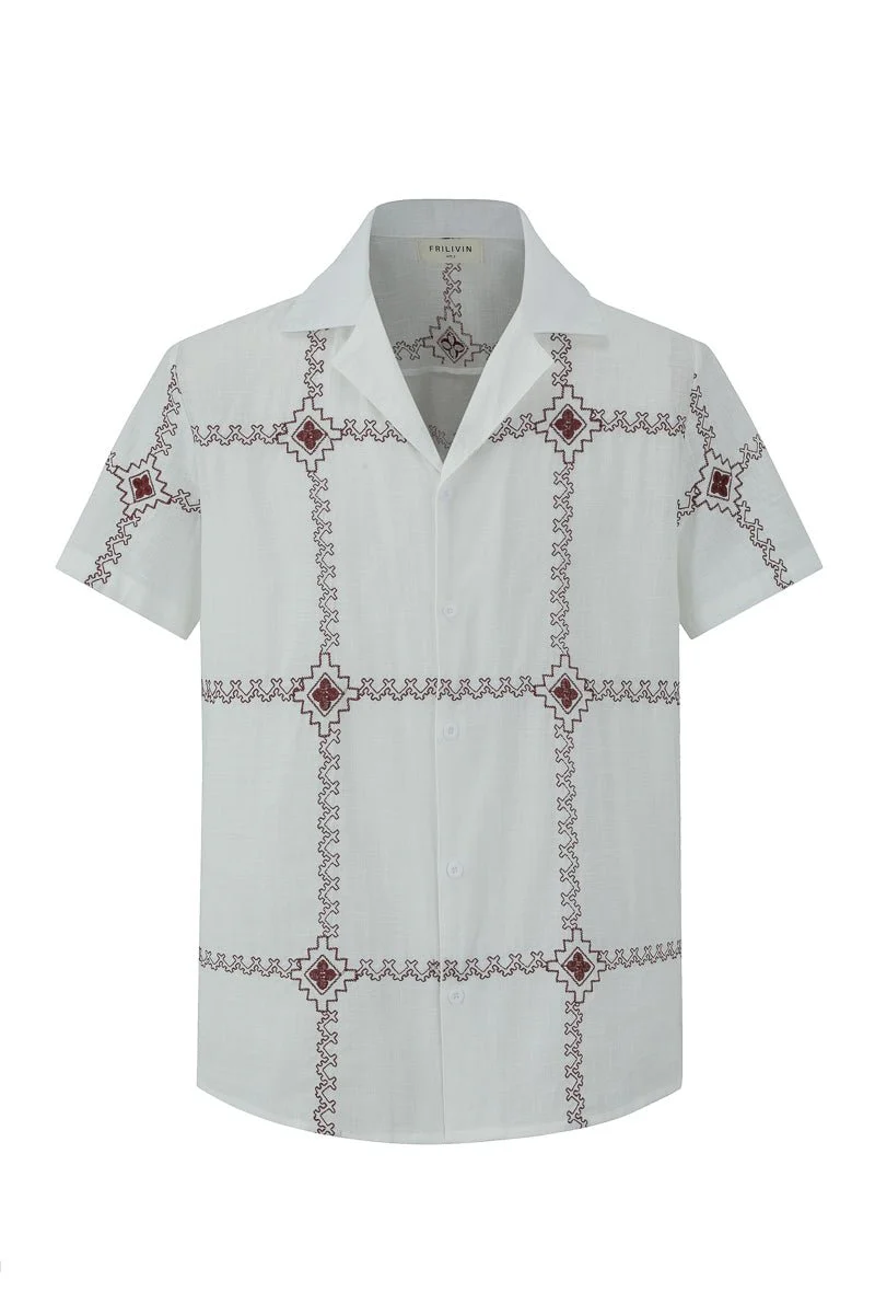 Chemise manches courtes à broderie - Image 18