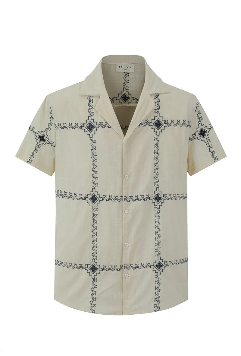 Chemise manches courtes à broderie - Image 7