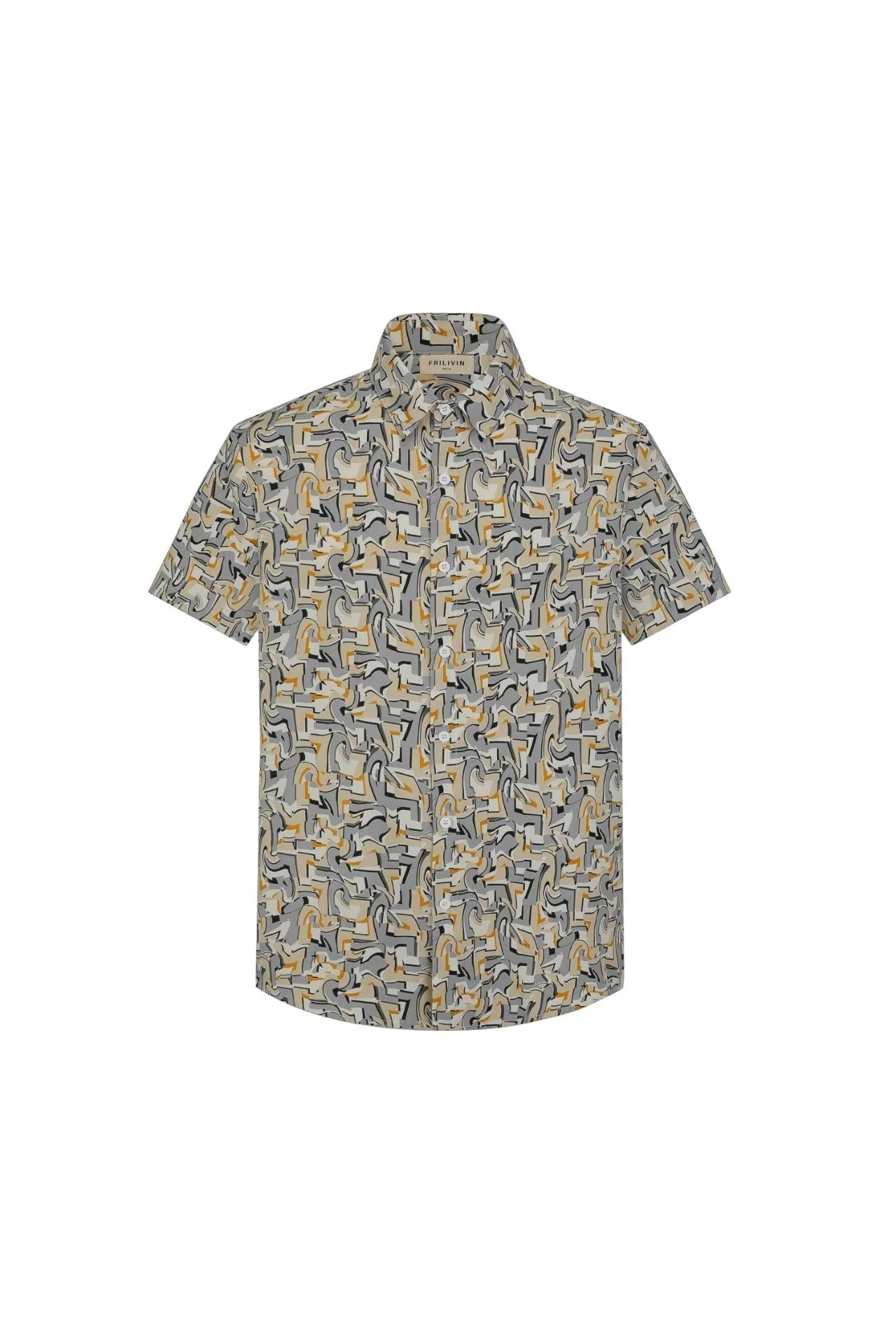 Chemise manches courtes à imprimé abstrait - Image 3