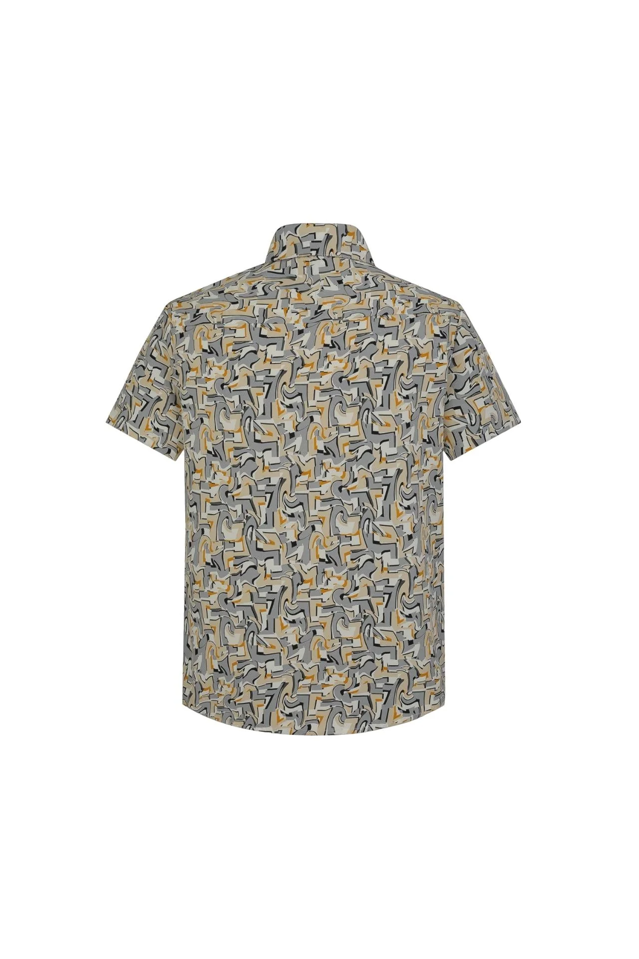 Chemise manches courtes à imprimé abstrait - Image 4