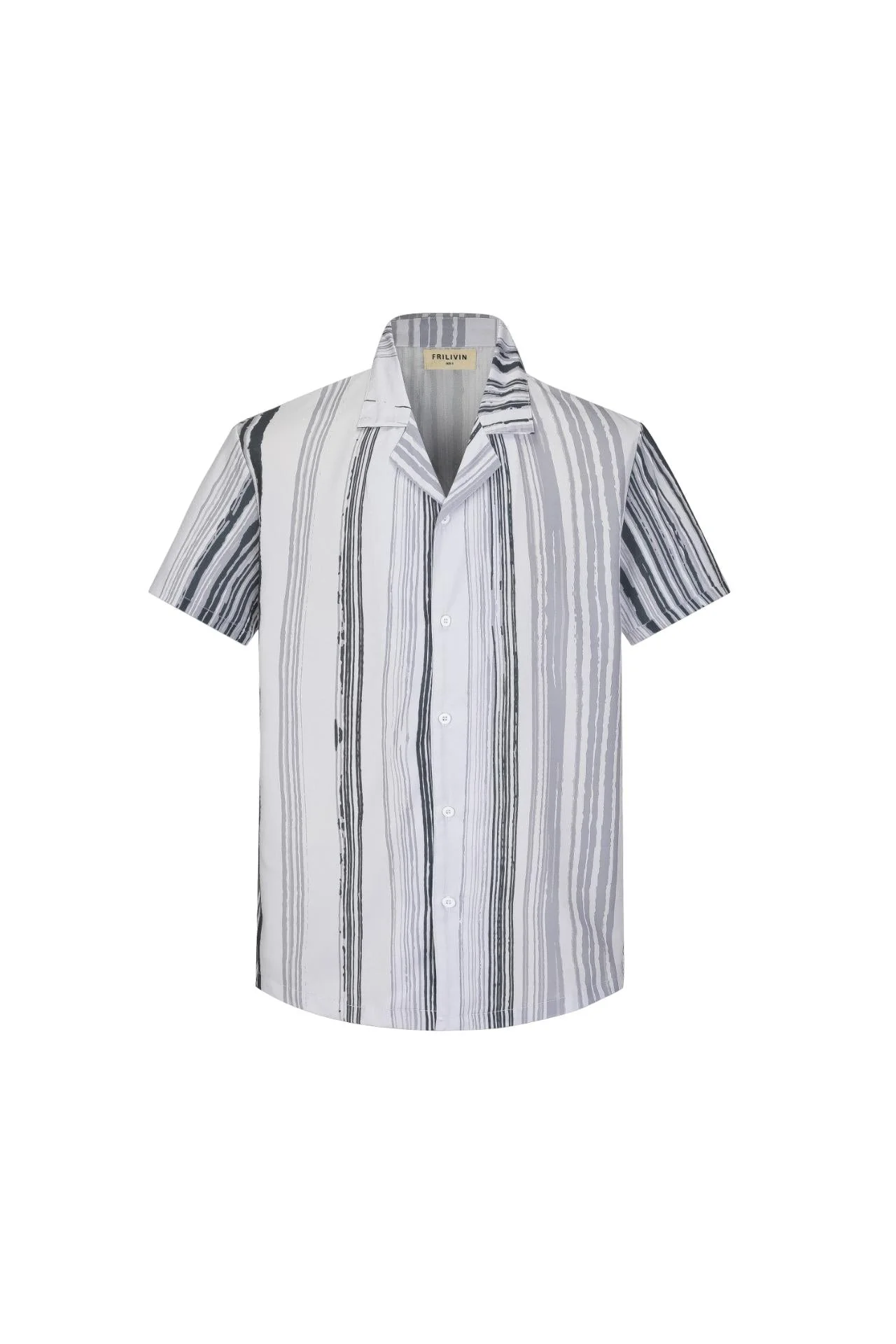 Chemise manches courtes à imprimé abstrait
