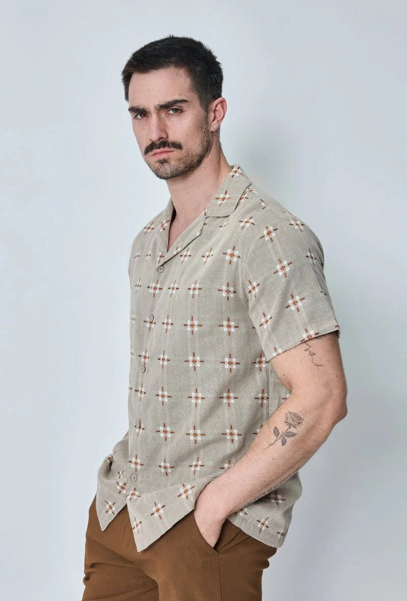 Chemise manches courtes à motifs - Image 3