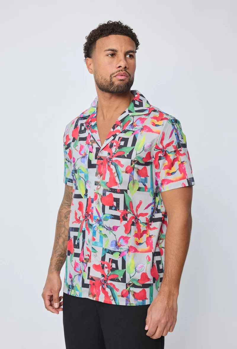 Chemise manches courtes à motifs abstraits - Image 2
