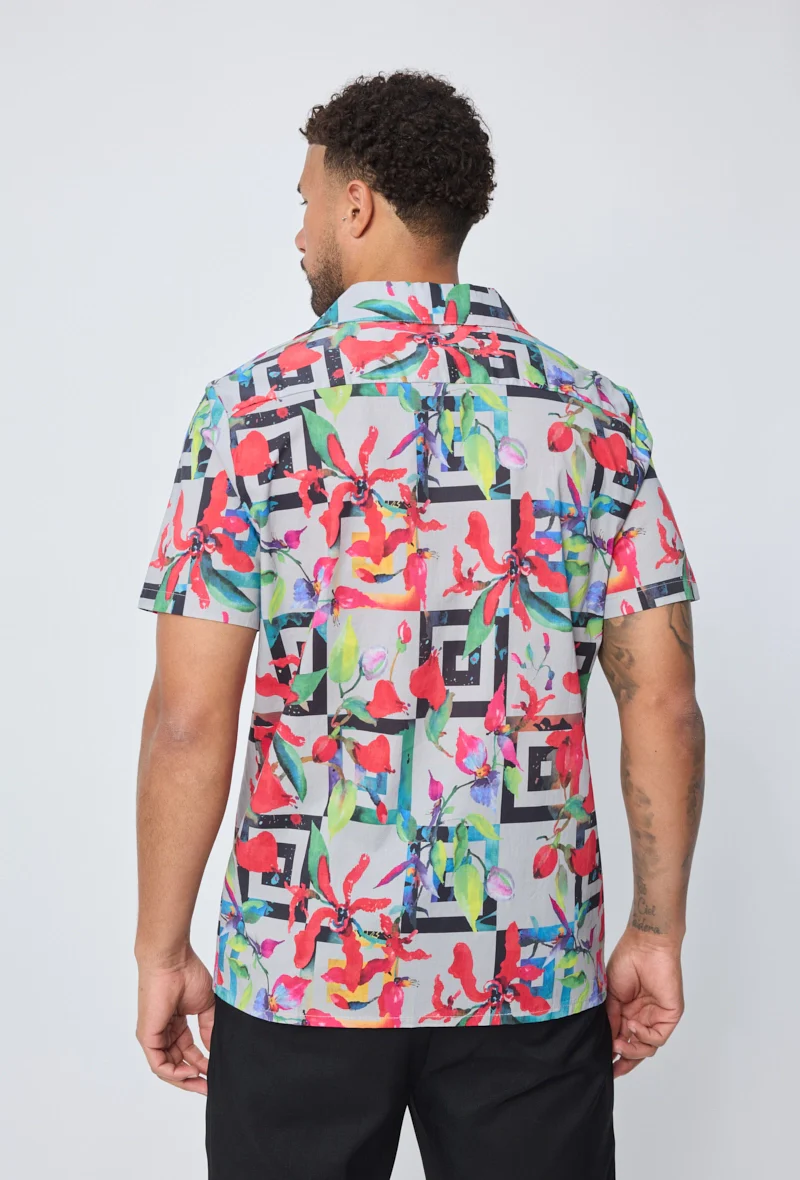 Chemise manches courtes à motifs abstraits - Image 3