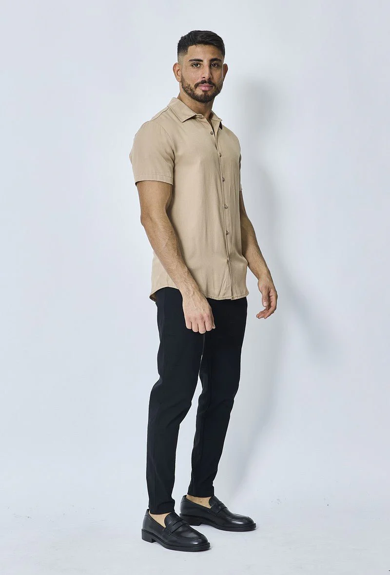 Chemise manches courtes décontractée à col à revers - Image 10