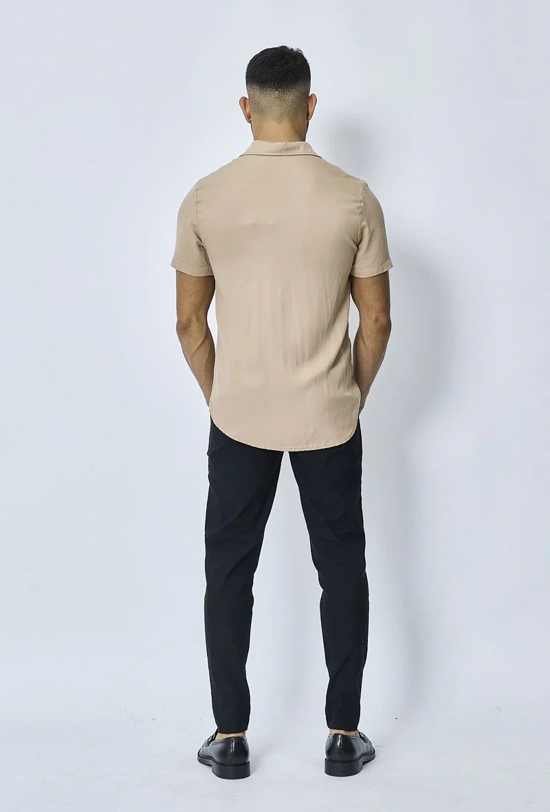 Chemise manches courtes décontractée à col à revers - Image 11