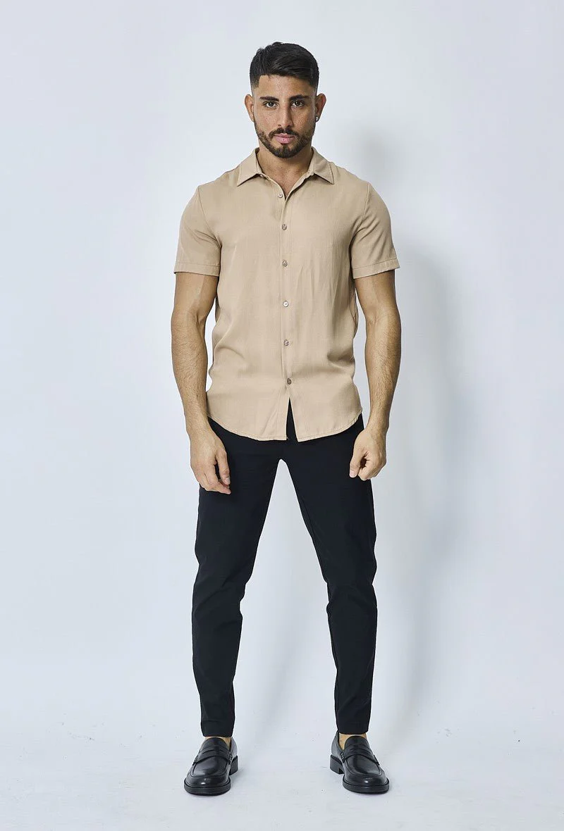 Chemise manches courtes décontractée à col à revers - Image 9