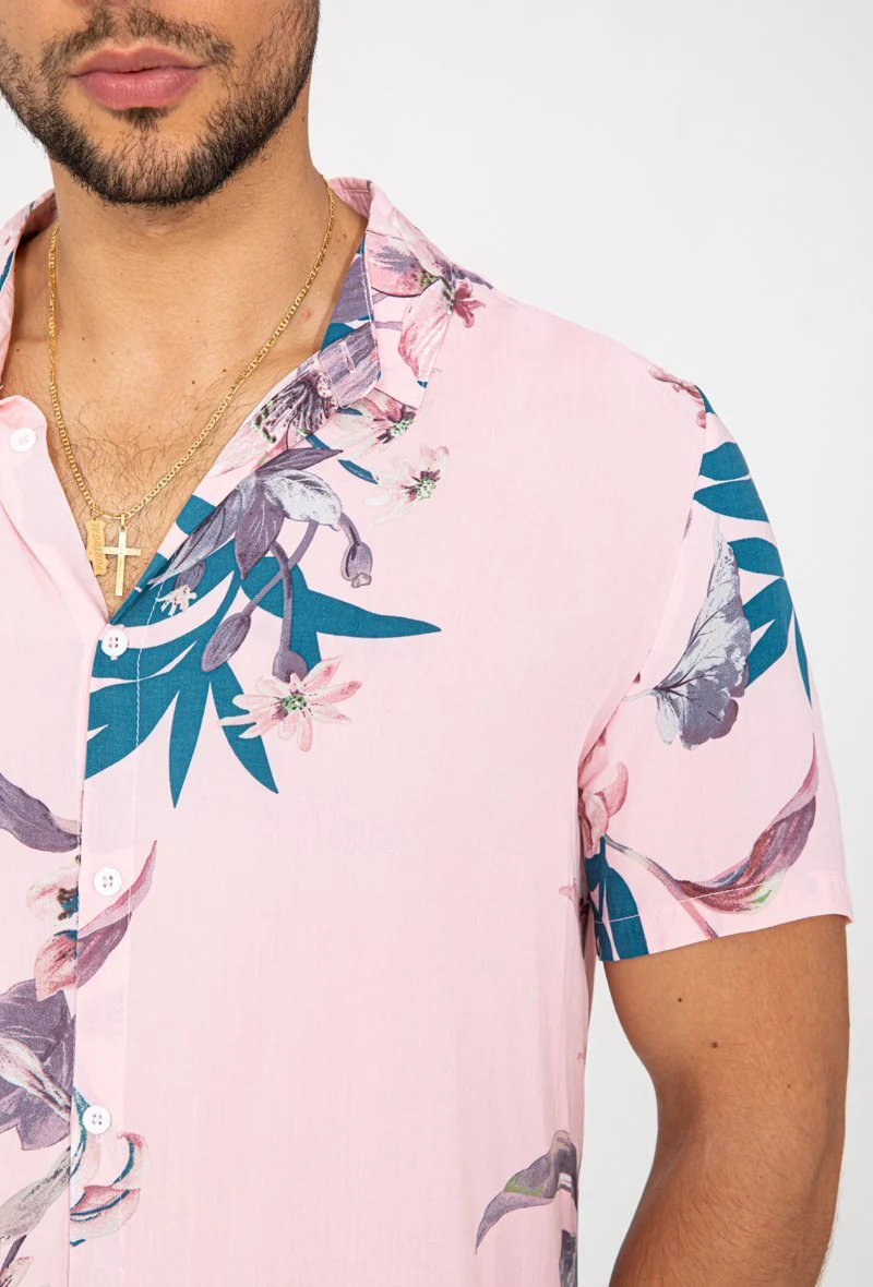 Chemise manches courtes fleuri - Image 3
