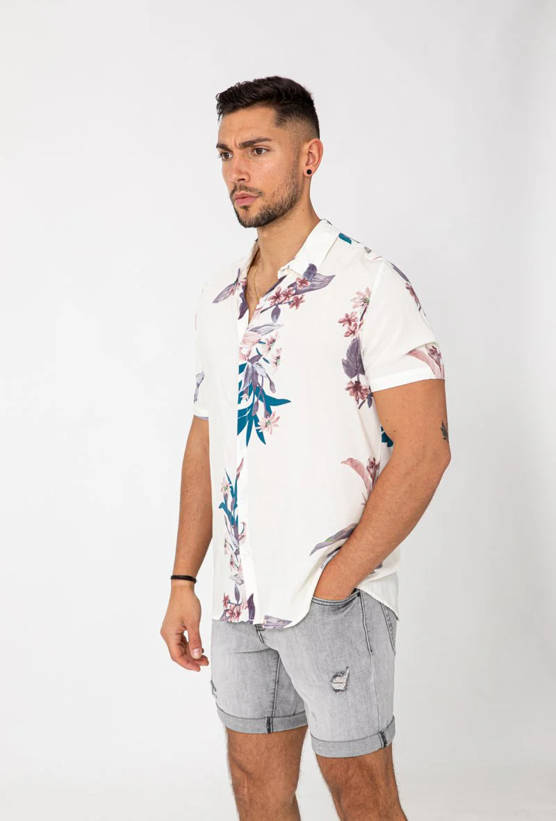 Chemise manches courtes fleuri - Image 6