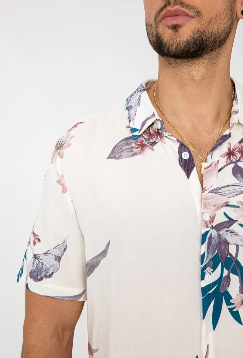 Chemise manches courtes fleuri - Image 8