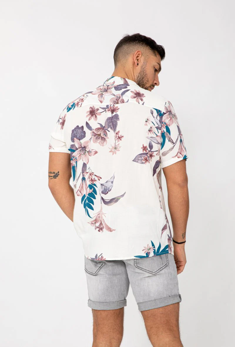 Chemise manches courtes fleuri - Image 9