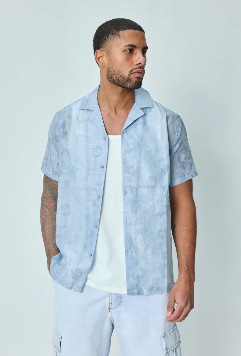 Chemise manches courtes fleurie - Image 8