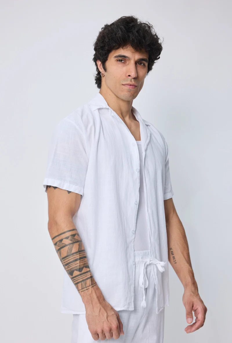 Chemise unie à manches courtes - Image 16
