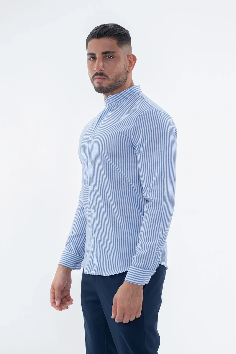 Chemise manches longues à rayures - Image 5