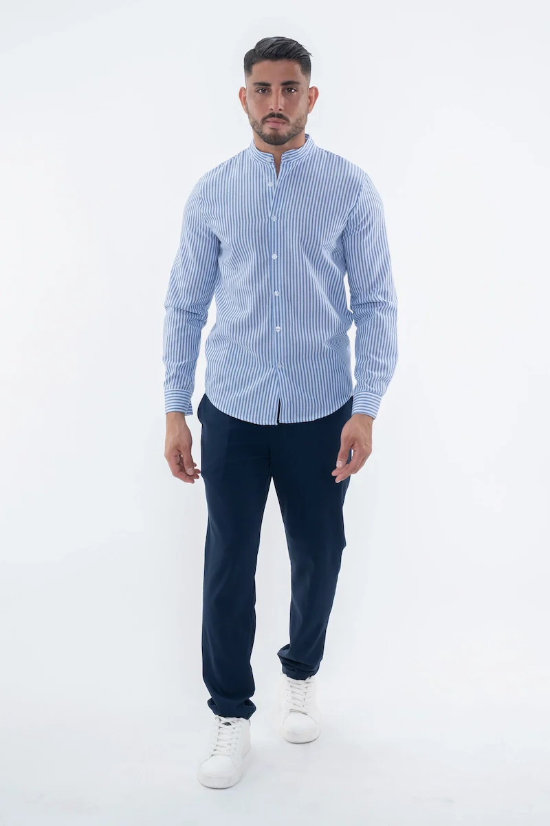 Chemise manches longues à rayures - Image 6