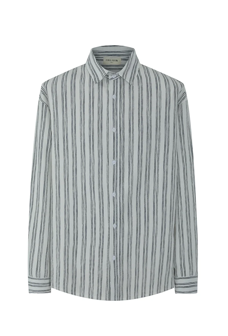 Chemise manches longues à rayures - Image 17