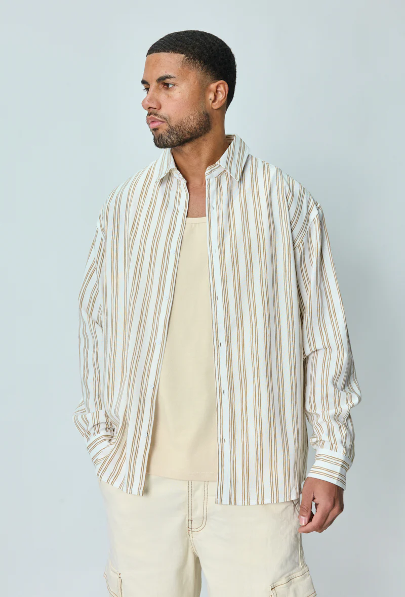 Chemise manches longues à rayures - Image 8