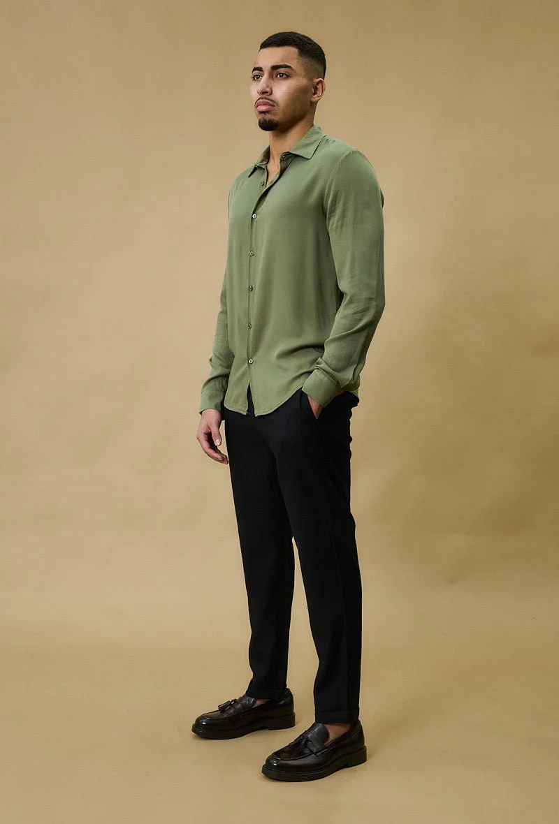 Chemise manches longues décontractée à col à revers - Image 8