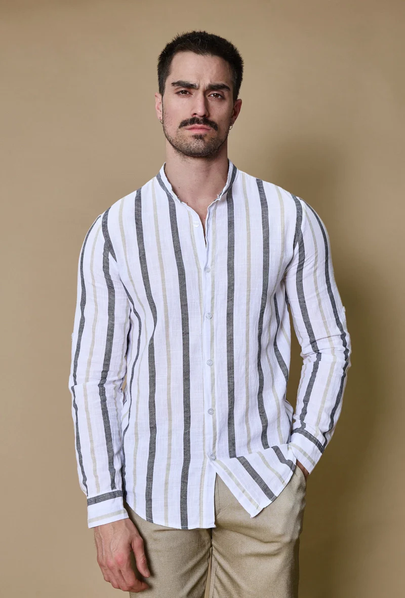 Chemise rayée manches longues