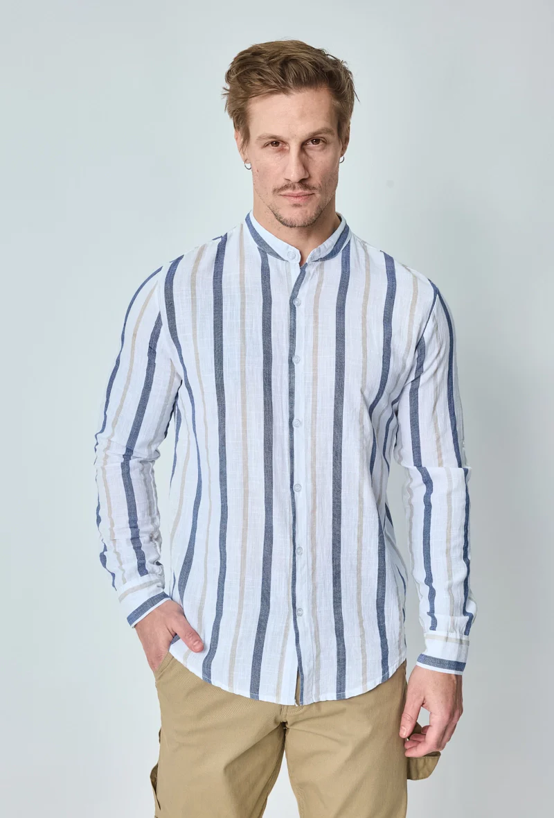 Chemise rayée manches longues - Image 12