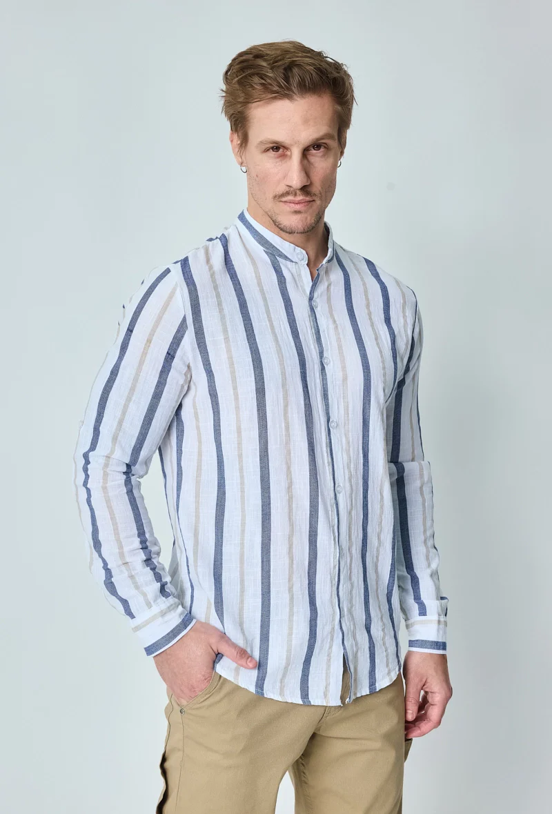 Chemise rayée manches longues - Image 14
