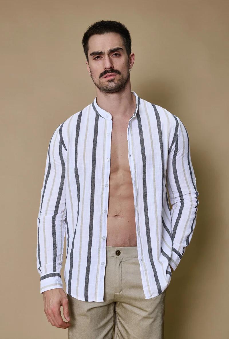 Chemise rayée manches longues - Image 4