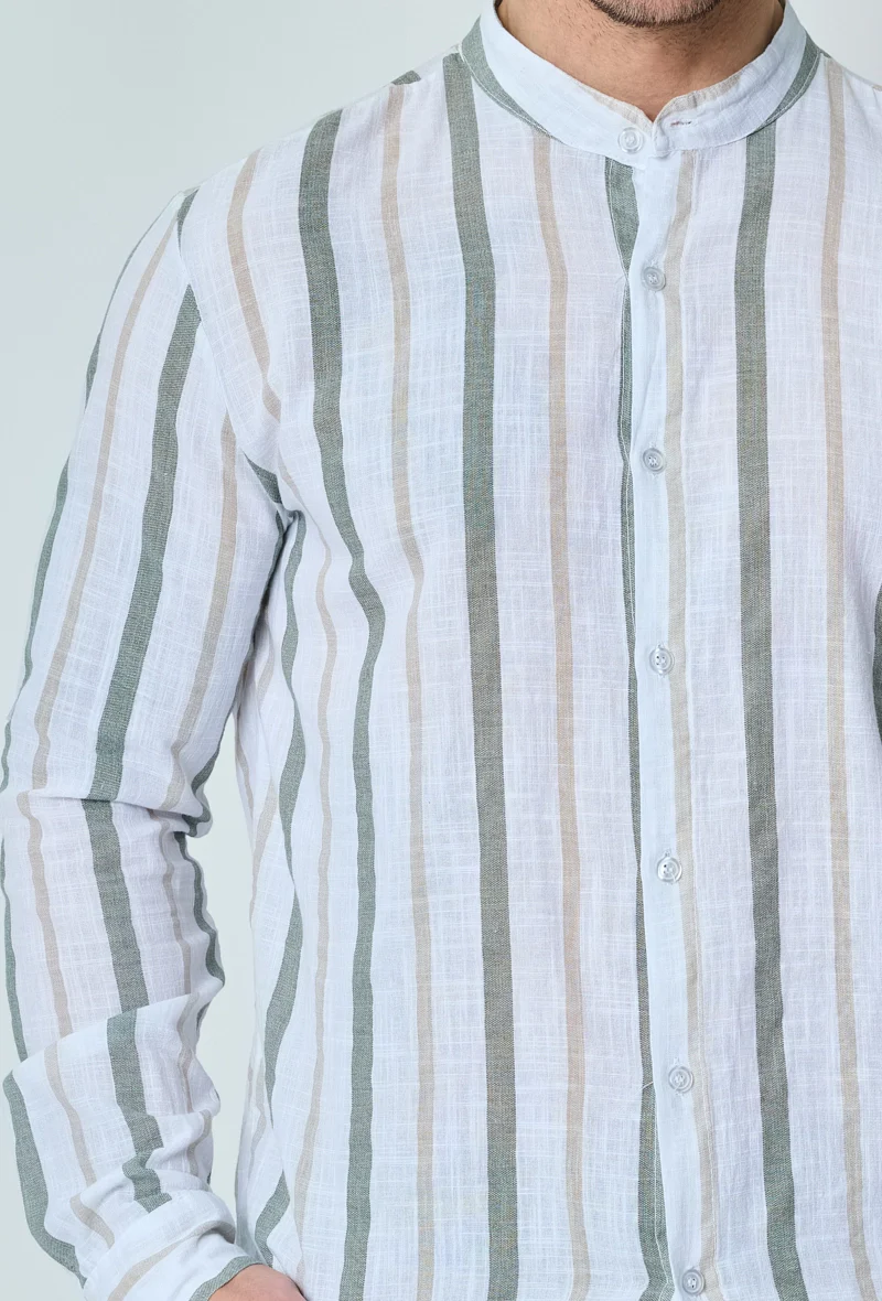 Chemise rayée manches longues - Image 7