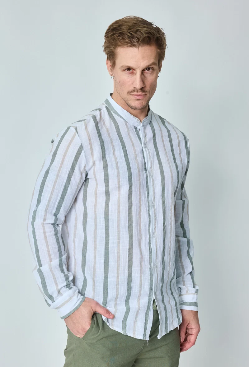 Chemise rayée manches longues - Image 8
