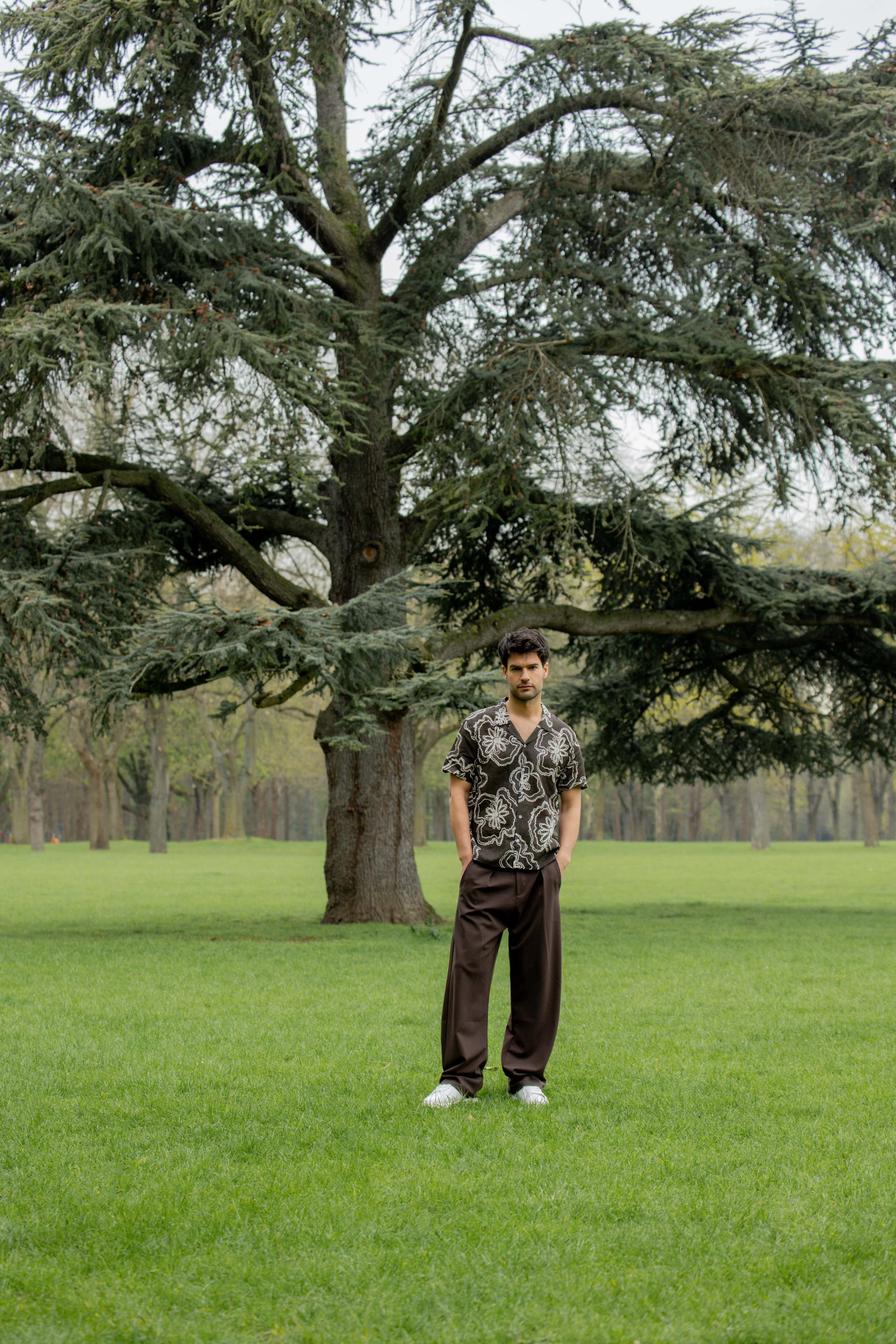 Chemise fleurie col camp - Image 2