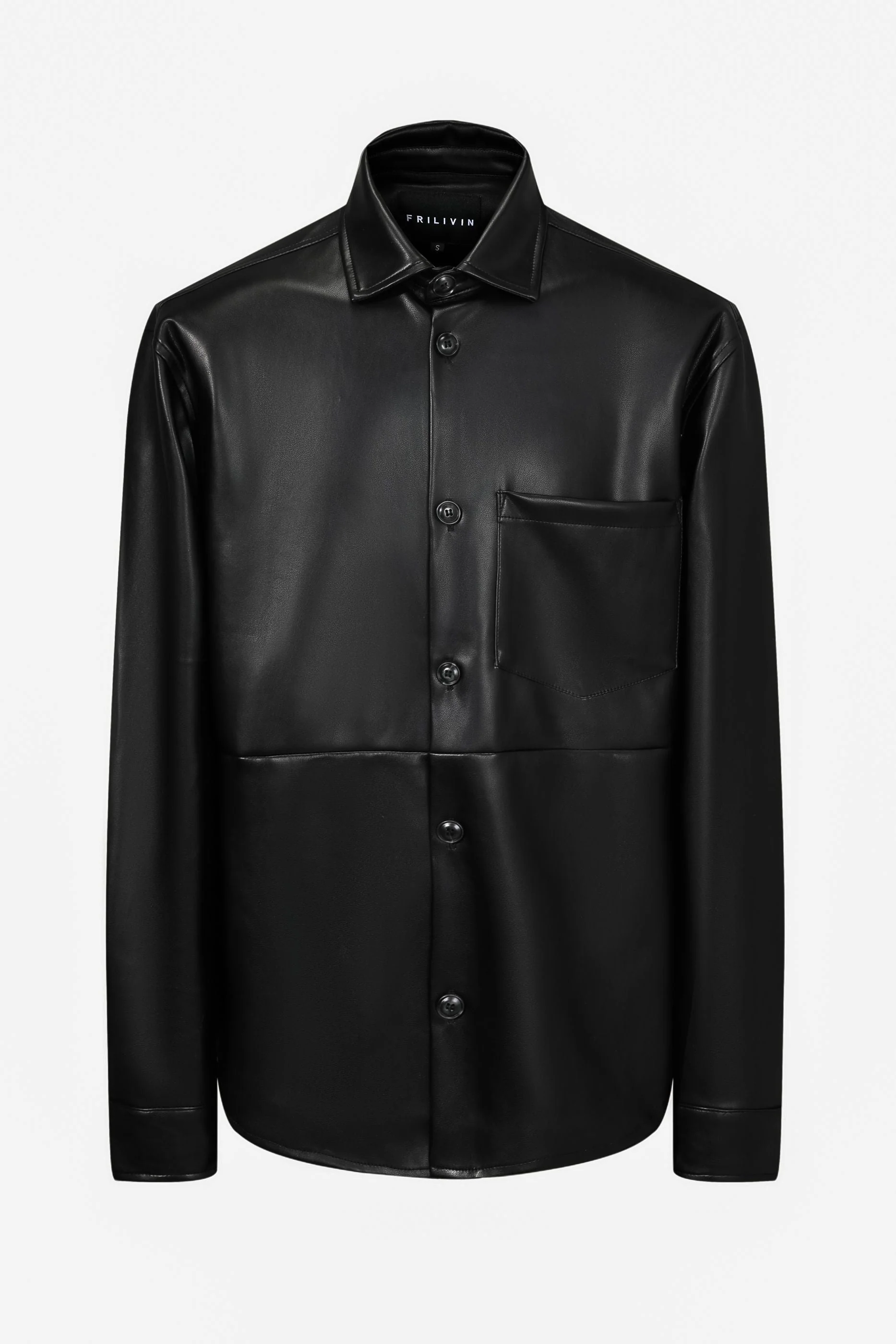 Veste similicuir à empiècement - Image 6