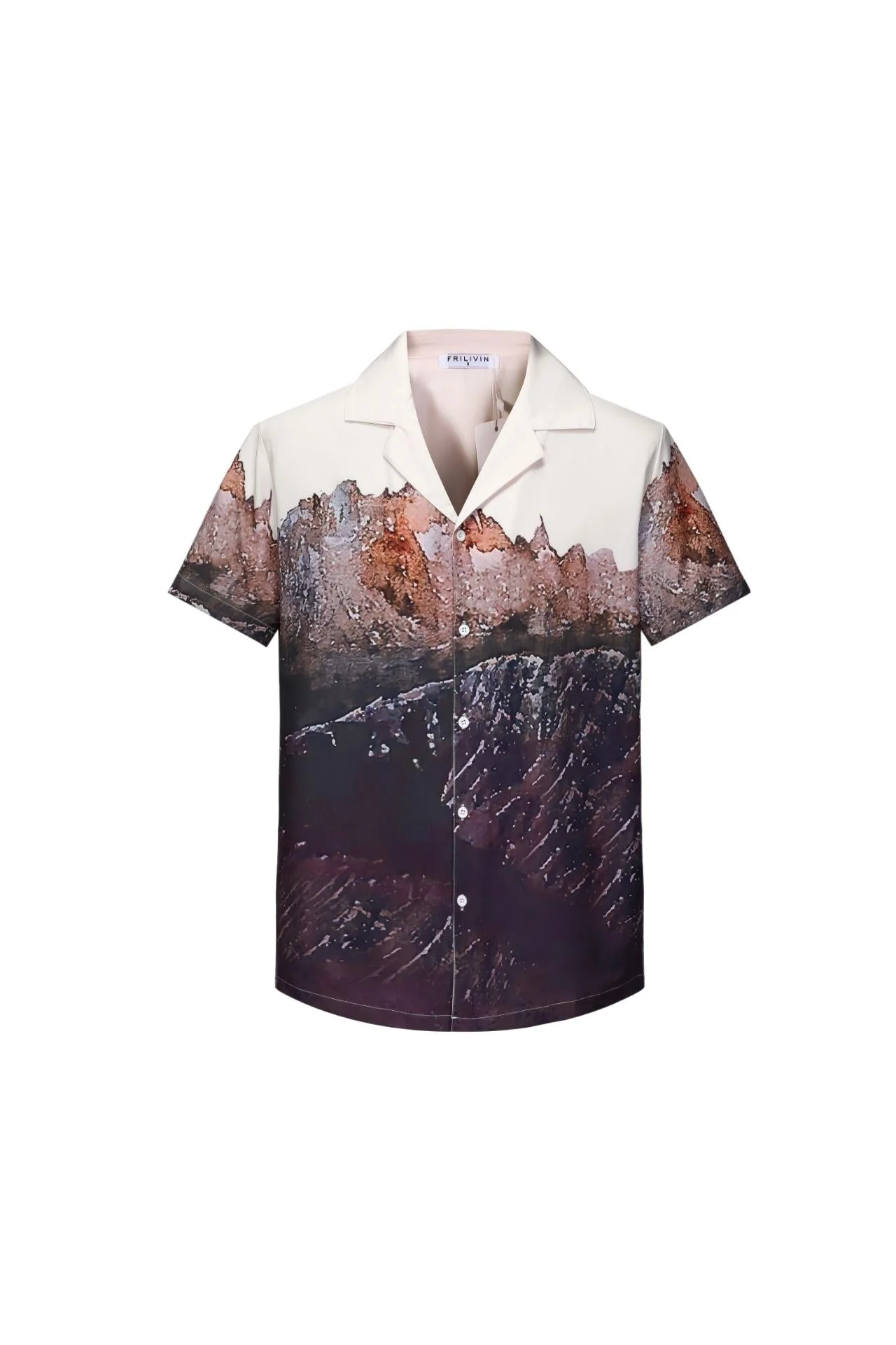 Chemise structuré imprimé paysage - Image 8