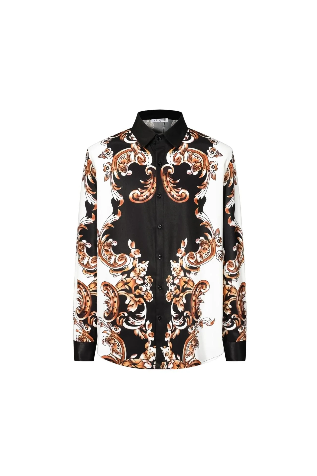 Chemise structuré manches longues motifs baroque - Image 3