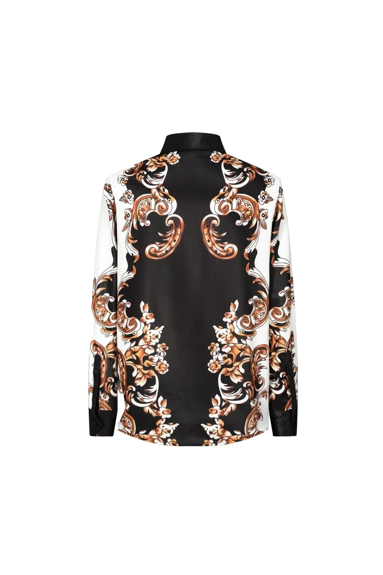 Chemise structuré manches longues motifs baroque - Image 4