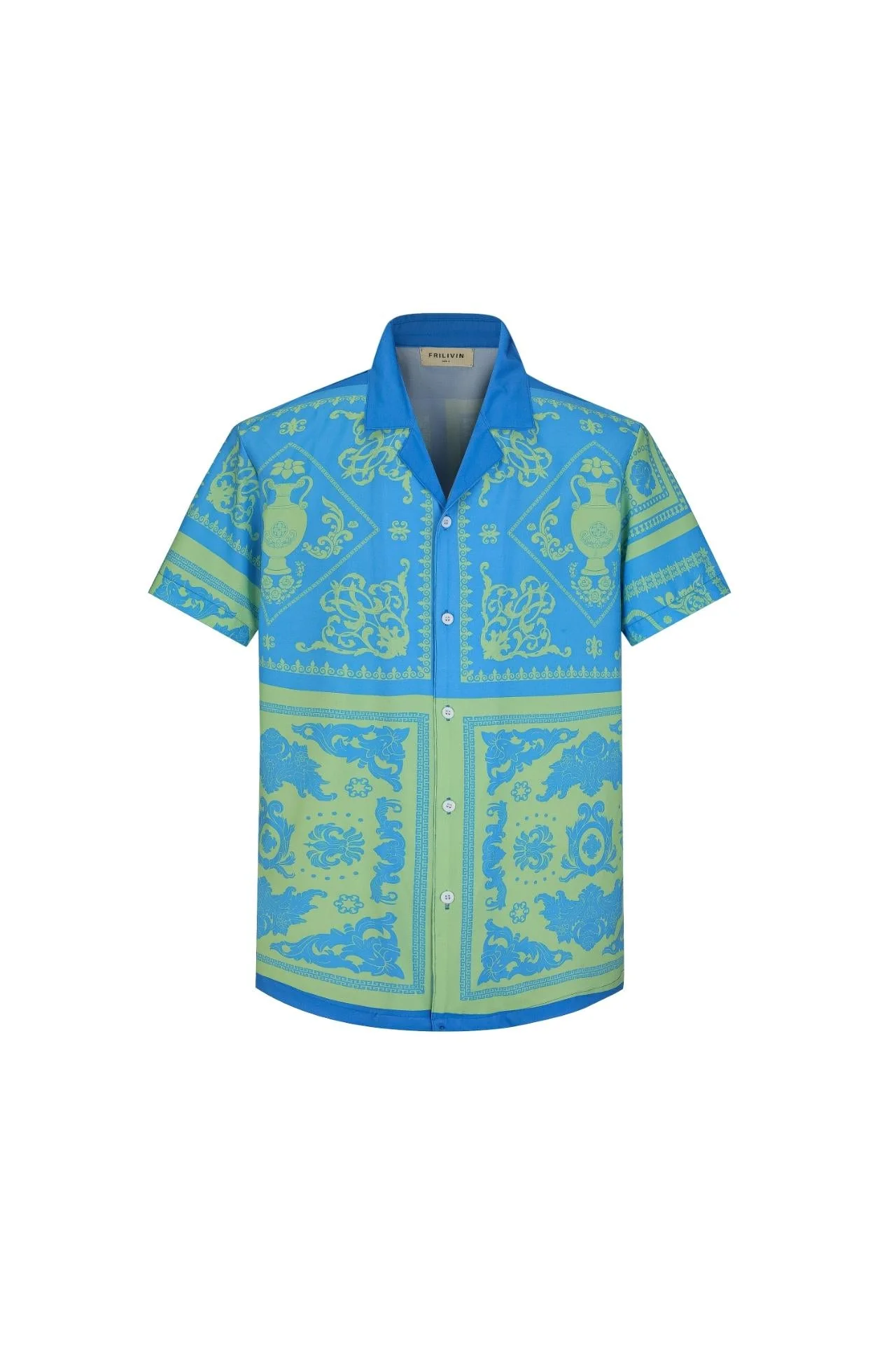 Chemise structurée à motifs baroque